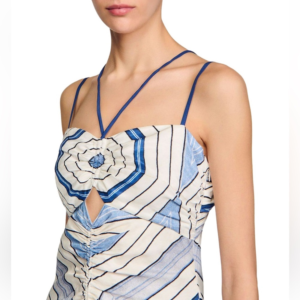 NWT Sandro Spiral Motif Dress w/ broken zipper - Picture 2 of 12